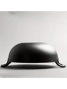 Thicker & Wider Double Handle Cast Iron Skillet, Non-Stick & Durable Cookware, Mini Hot Pot, Home & Commercial Use, Suitable For Outdoor Barbecue And Camping, Multi-Functional New Style Cast Iron Pot - Black - View 4