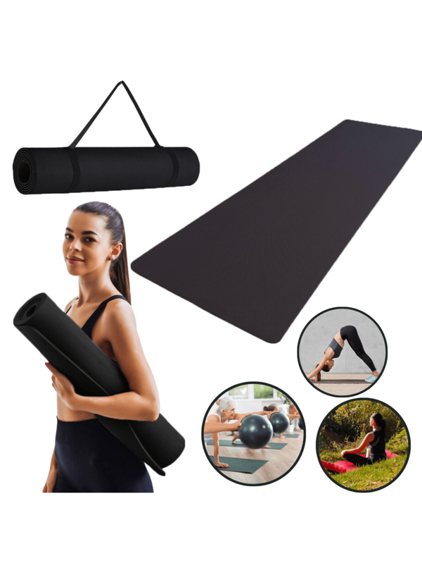 Tapete Yoga Mat Colchonete Tatame 1,70mx55cmx5mm Exercício em Casa