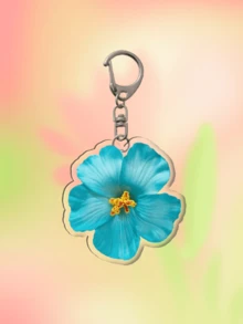 1pc/Set Red & White Seven Colors Hibiscus Flower Keychain For Women, Suitable For Daily Decoration, Matching Outfits, Date, Beach, Photography- Perfect For Handbag Pendant, Car Key Chain, Couples/Holiday Gifts Everyday Bag Accessory, Bag Charm, Lanyard, Key Holder. Ideal For Boyfriends, Girlfriends, Family Members, Doctors, Nurses, Party Gifts, Cell Phone Decorations, And More. - Multicolor - View 8