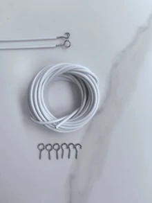 5m White Curtain Tieback Rope Set Gifts Birthday Graduation - White - View 2