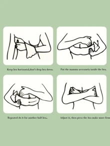 Silicone Strapless Invisible Bra Nipple Stickers Fabric One-Piece Seamless Invisible Gathered Self-Adhesive Bra Stickers - Black - View 5