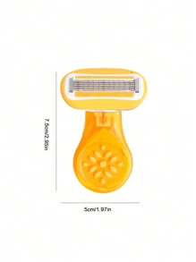 Maquinilla de afeitar para mujeres de color amarillo, que incluye afeitadora para axilas, piernas y área del bikini, afeitadora portátil, maquinilla de afeitar manual amarilla, cuchilla de afeitar manual para el área del bikini de mujeres, con cuchillas de 5 capas, cabezal de afeitadora reemplazable de acero inoxidable de color amarillo, accesorios de viaje (mango + cabezal + estuche de almacenamiento) adecuado para viajes de verano, viajes, traslados, trabajo, estudiantes universitarios, damas, regalos para hermanas, niñas y amigas