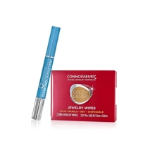 Edição Premium Toalhetes Compactos para Joias Sem Enxágue, Limpador de Joias de Ouro e Prata, Polir e Remover Manchas para Restaurar o Brilho, Toalhetes Descartáveis Secos, Diamond Dazzle Stik