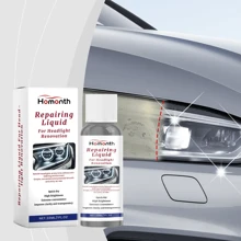 Car Headlight Restoration Liquid, Car Headlight Polish Steam, Polymer Polishing Liquid, Headlight Renewal Agent, Car Lamp Renewal Spray, Transparent, Anti-UV, Easy To Use, Protection