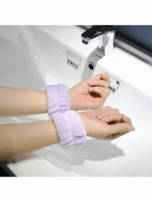 1 件洗脸头带/2 件洗脸腕带/3 套水疗头带、化妆头带、洗脸头带、护肤头带、蝴蝶结、泡泡、水疗头带、腕带、女士和女孩发饰套装 - 彩色 - 查看 22