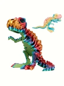 Réplica del esqueleto de Tiranosaurio Rex impreso en 3D - Decoración de dinosaurio impresa en 3D, ideal para escritorio y exhibición de oficina, regalo perfecto para adolescentes y adultos