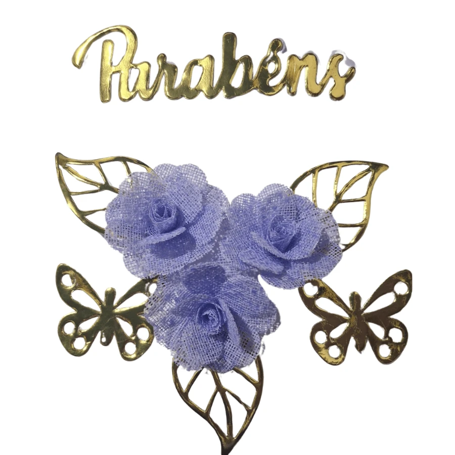 Congratulations Cake Topper Kit - Unit - Lila Púrpura - Ver 1