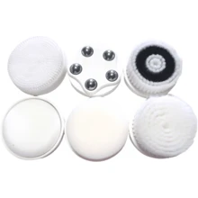 六合一电动洁面刷，3档可调速度，可充电防水硅胶皮肤磨砂膏，毛孔清洁器，黑头去除器，附赠备用刷头 - 彩色 - 查看 9