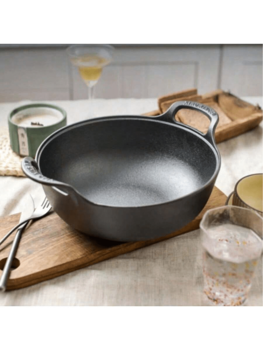 Poêle en fonte double poignée plus épaisse et plus large, ustensile de cuisine antiadhésif et durable, mini-cocotte, usage domestique et commercial, convient pour le barbecue extérieur et le camping, nouvelle gamme de marmites en fonte multifonctionnelles