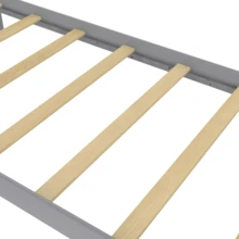 Better Homes & Gardens Leighton Kids Twin Size Bed, Wood Platform Bed Frame - Gray - View 11