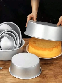 1pc Multi-Size Non-Stick Chiffon Cake Pan, Aluminum Alloy Material, Easy Release, Suitable For Family And Friends Gathering