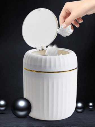 Mini Desktop Trash Can, Pedal-Operated Waste Bin For Living Room, Bedroom, Car, Dining Room