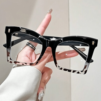 1 pièce Lunettes de lecture surdimensionnées aux verres dégradés avec verres de lecture agrandis pour femmes et montures carrées pour personnes âgées pour lire et écrire de +1,0 à +4,0