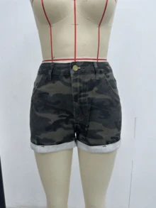 Women's Camouflage Print Casual Shorts