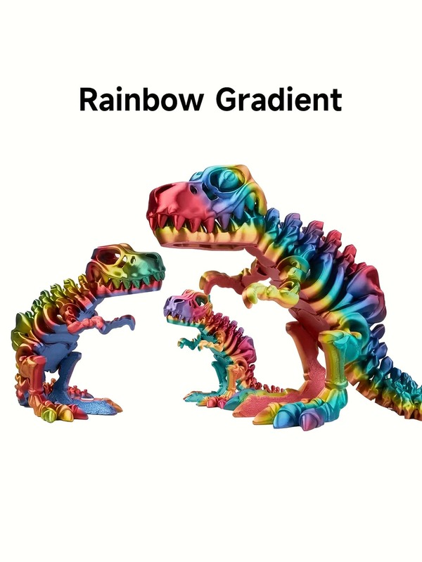 3D Printed Tyrannosaurus Rex Skeleton Replica - 3D Printed Dinosaur Decoration, Ideal For Office Desk And Display, Perfect Gift For Teens And Adults