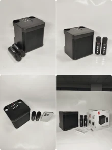 1个音箱+2个麦克风，配备4种LED滚动灯，适用于家庭电视、KTV、户外便携式卡拉OK无线蓝牙音箱，4英寸10W音箱、麦克风、音响一体机 - 彩色 - 查看 9