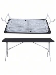 1/2/4/6pcs Picnic Table Cover, Made Of Milk Silk Fabric, Foldable Table Cover, Sun Protection, High Elasticity, Easy To Clean, Reusable - Black - View 4