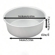 1pc Multi-Size Non-Stick Chiffon Cake Pan, Aluminum Alloy Material, Easy Release, Suitable For Family And Friends Gathering