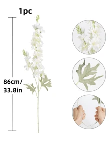 1pc 33.8inch Artificial Flower Silk Delphinium Long Stem Fake Plant For Home Decor,Room Decor,Wedding Decor,Tall Floor Vase Decoration,Spring And Summer Decoration,Garden Decor,Outdoor Party Decorations,Office Decor