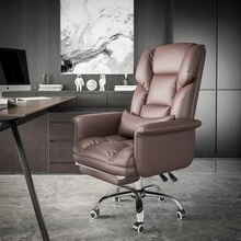 Executive Office Chair With Footrest, Ergonomic Office Chair, Reclining PU Leather Computer Chair, Office Chair, Floor Swivel Office Chairs, Leather Comfy Work Office Chairs, Rolling Throne Chaise Furniture Chair, Home Office Chair, Office Chair - trắng - Xem 6