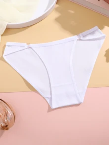 7Pcs Women's Cotton Sexy Ring Comfortable Low Rise Briefs - 彩色 - 查看 11