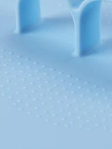 Silicone Bath Brush With Soft Bristles, 3-Finger Design For Shower Body Cleaning - Multicolor - View 12