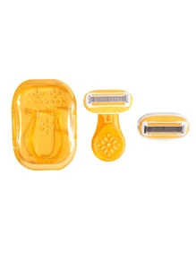 Maquinilla de afeitar para mujeres de color amarillo, que incluye afeitadora para axilas, piernas y área del bikini, afeitadora portátil, maquinilla de afeitar manual amarilla, cuchilla de afeitar manual para el área del bikini de mujeres, con cuchillas de 5 capas, cabezal de afeitadora reemplazable de acero inoxidable de color amarillo, accesorios de viaje (mango + cabezal + estuche de almacenamiento) adecuado para viajes de verano, viajes, traslados, trabajo, estudiantes universitarios, damas, regalos para hermanas, niñas y amigas