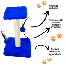 Scratching Post With Double Sisal Cat Toy - Azul - Ver 5