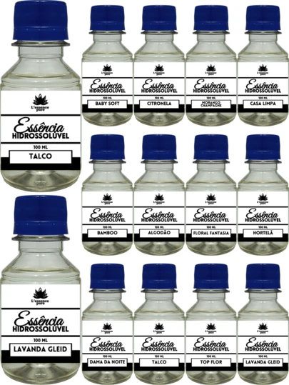 Kit 3 Essências Hidrossolúveis | 100ml Cada Unidade | Ideal para Fabricação de Sabão Liquido, Desinfetantes,  Detergentes, Desengordurantes e  Limpadores perfumados