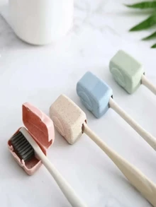 4pcs/Pack Random Color Toothbrush Protective Cover, Portable Travel Toothbrush Case, Toothbrush Head Cap Home Bathroom Decor Summer - Multicolor - View 5
