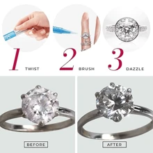 Edição Premium Toalhetes Compactos para Joias Sem Enxágue, Limpador de Joias de Ouro e Prata, Polir e Remover Manchas para Restaurar o Brilho, Toalhetes Descartáveis Secos, Diamond Dazzle Stik