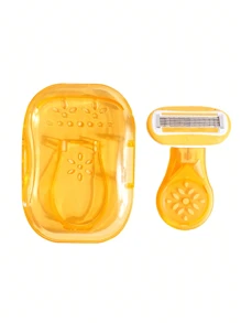 Maquinilla de afeitar para mujeres de color amarillo, que incluye afeitadora para axilas, piernas y área del bikini, afeitadora portátil, maquinilla de afeitar manual amarilla, cuchilla de afeitar manual para el área del bikini de mujeres, con cuchillas de 5 capas, cabezal de afeitadora reemplazable de acero inoxidable de color amarillo, accesorios de viaje (mango + cabezal + estuche de almacenamiento) adecuado para viajes de verano, viajes, traslados, trabajo, estudiantes universitarios, damas, regalos para hermanas, niñas y amigas