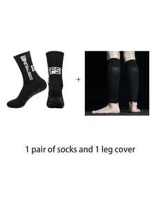 1 Pair Unisex FS Classic Sports Socks And 1 Pair Breathable Mesh Sports Leg Sleeve Set - Multicolor - View 19