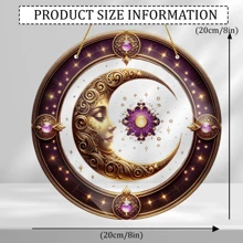 Acrylic Moon Catcher Plaque 8x8 Inches - Decorative Lintel For Bedroom, Garden, Lawn, And Outdoor Party Decorations, Ideal Housewarming Gift