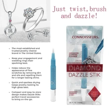 Edição Premium Toalhetes Compactos para Joias Sem Enxágue, Limpador de Joias de Ouro e Prata, Polir e Remover Manchas para Restaurar o Brilho, Toalhetes Descartáveis Secos, Diamond Dazzle Stik