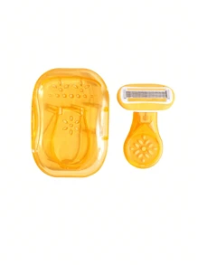Maquinilla de afeitar para mujeres de color amarillo, que incluye afeitadora para axilas, piernas y área del bikini, afeitadora portátil, maquinilla de afeitar manual amarilla, cuchilla de afeitar manual para el área del bikini de mujeres, con cuchillas de 5 capas, cabezal de afeitadora reemplazable de acero inoxidable de color amarillo, accesorios de viaje (mango + cabezal + estuche de almacenamiento) adecuado para viajes de verano, viajes, traslados, trabajo, estudiantes universitarios, damas, regalos para hermanas, niñas y amigas