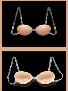 1 对硅胶肩带胸罩、隐形胸罩、无肩带硅胶胸罩、婚礼胸罩、乳头贴、透气防水胸罩、女士硅胶聚拢胸罩贴、热门款式