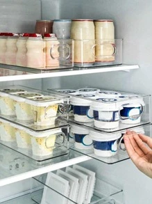 3pcs/2pcs/1pc Simple Transparent Refrigerator Drawer Style Food Storage Boxes, Kitchen Organizer Racks, Kitchen Organization & Storage Boxes, Tableware Divider Organizer, Fruit & Vegetable Freezer Fresh Keeping Containers, Kitchen Accessories, Kitchen Decor, Organizing & Storage, Kitchen Supplies, Fridge Organizer, Storage Containers, Food Storage Containers, Kitchen Organization, Kitchen Utensils, Home Essentials, Pantry Organizer, Back To School Supplies