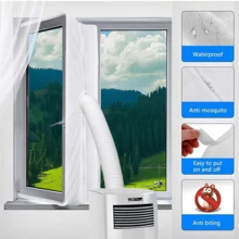 1 块窗户密封布，便携式空调和烘干机布配件，一根或两根管道通用窗户密封条，（有 3 米、4 米、5 米三种规格可供选择）适用于每台移动空调设备 - 彩色 - 查看 2