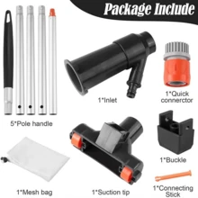 Swimming Pool Super Jet Vacuum W/ 5 Pole Sections Maintenance Clean Suction Spa - Black - View 12