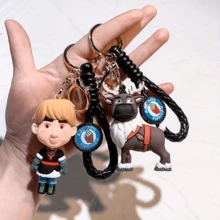 1pc  Frozen Keychain Aishana Anime Christopher Olaf Keychain Collection Car Keychain - Multicolor - View 4