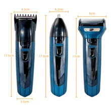 FD Kit De Cortapelos Profesional Hombres Recortador Pelo y Barba - Azul - Ver 12