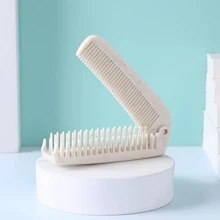 1pc 2-In-1 Foldable Hairbrush, Compact Travel Brush With Coarse & Fine Teeth For Straightening & Curling Hair