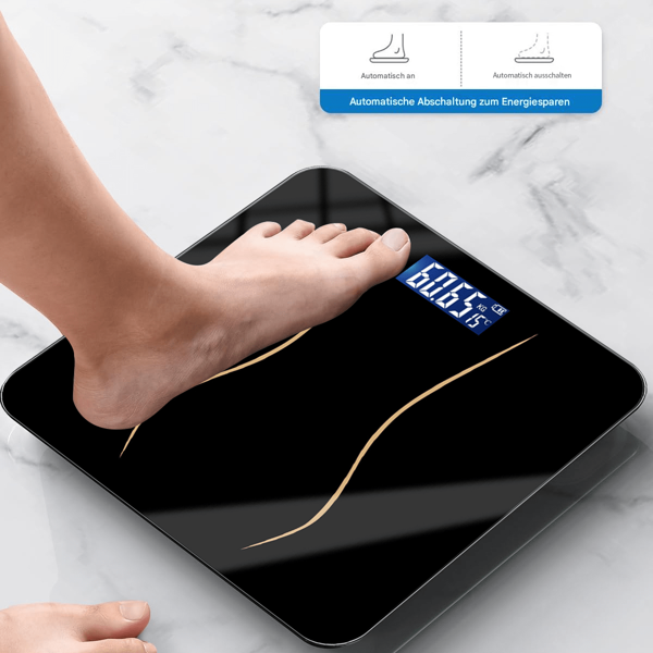 1 Stück Personenwaage Körperwaage Körperfettwaage Gewichtswaage Waage Hohe Präzision,Haushaltswaage,Multifunktionale intelligente Elektronische Bluetooth Waage,für Zuhause,Gym