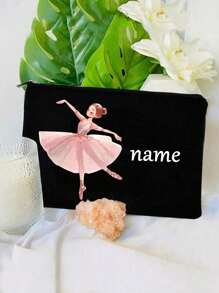 Ballet Girl Pattern,Gift Bag Zipper Bag For Travel,Travel Cosmetic Bag Toiletry Bag,To Best Teacher Ever Print Makeup Bag,Lightweight Storage Bag, Coin Purse, Zipper Clutch Pouch,Teacher Gifts,Pouch Bags Cosmetics Bag Makeup Storage Bag Beauty Bag,Boho Vibes