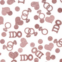 100 piezas Decoraciones de boda Propuesta de compromiso Forma de diamante de anillo de boda Esparces de papel de colores Digo Inglés Regalo de boda Decoración de escritorio Decoración del ambiente de la fiesta