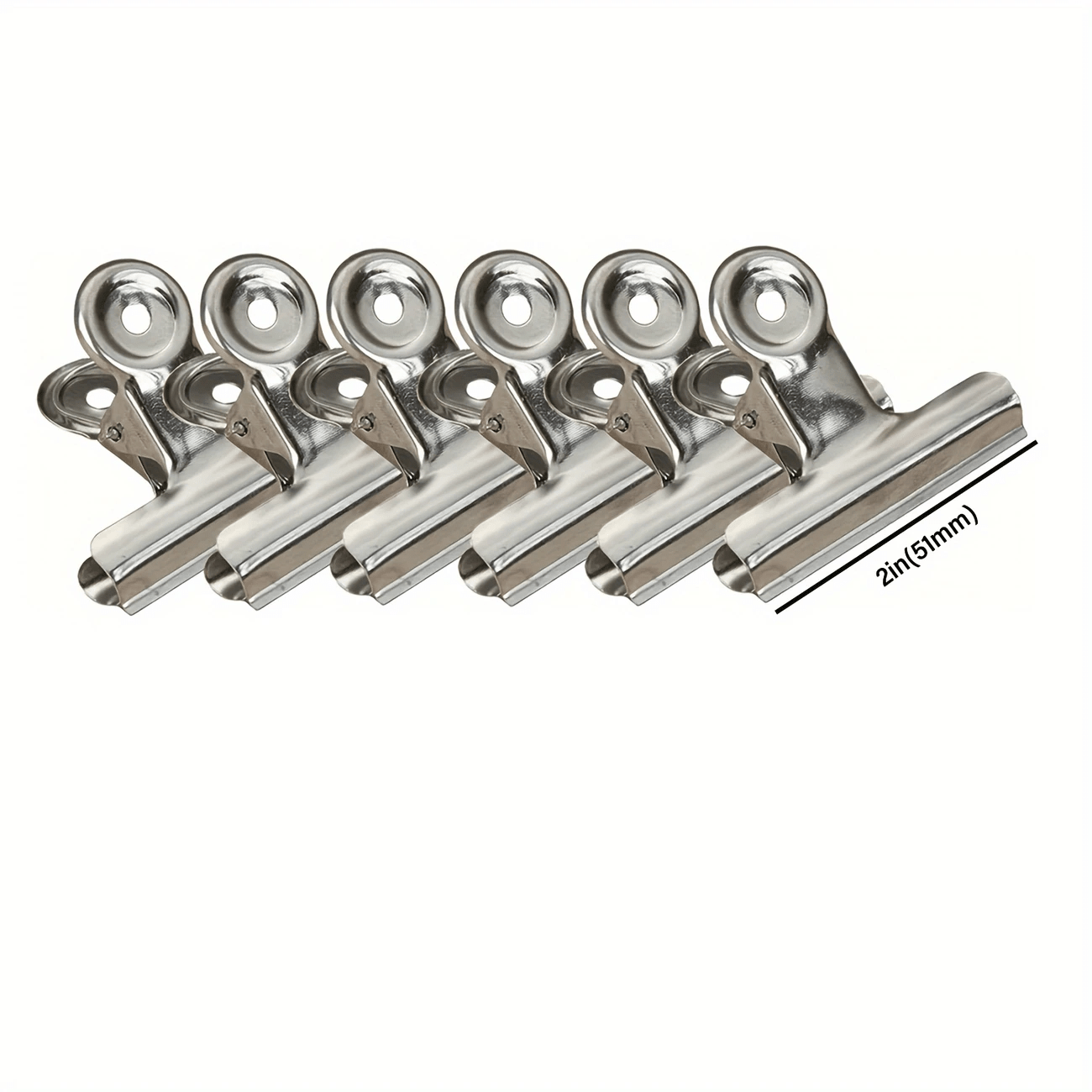 6-Piece Food Bag Sealing Clip, Reusable Heavy-Duty Stainless Steel Clip, Multi-Purpose Airtight Sealing Clip, Suitable For Office, School, And Home Kitchens, Home Storage Boxes And Storage, Home Accessories - Multicolor - View 9