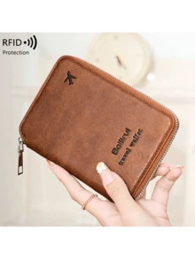 New Rfid Blocking Passport Holder Card Holder, Zipper Multi-Functional Travel Passport Wallet For Travel Black Card Holders Wallet For Women Halloween Purse Coin Wallet Purse Men Christmas Gifts Bridesmaid Gifts Anniversary Gift Valentine's Day Gift Graduation - Multicolor - View 12