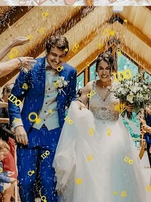 100 piezas Decoraciones de boda Propuesta de compromiso Forma de diamante de anillo de boda Esparces de papel de colores Digo Inglés Regalo de boda Decoración de escritorio Decoración del ambiente de la fiesta