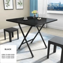 1pc Foldable 4-Person Dining Table, Multi-Functional Portable Home/Outdoor Folding Desk For Kitchen/Bathroom/Living Room/Bedroom - Multicolor - View 11